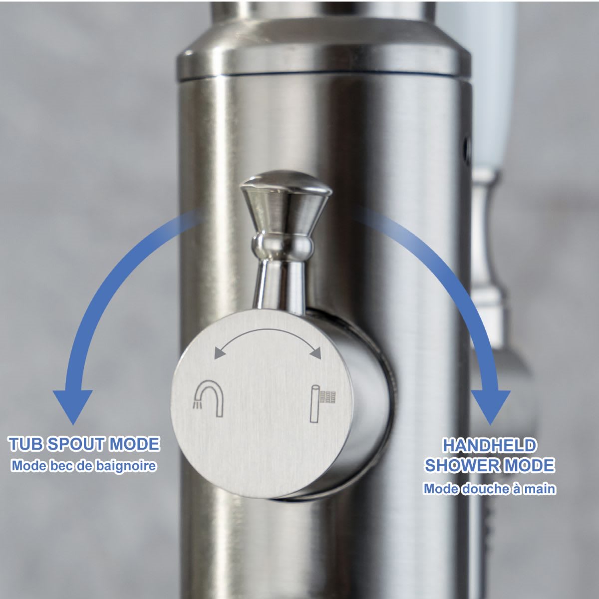 Single Handle Floor Mounted Clawfoot Tub Faucet with Handheld Shower RX8009