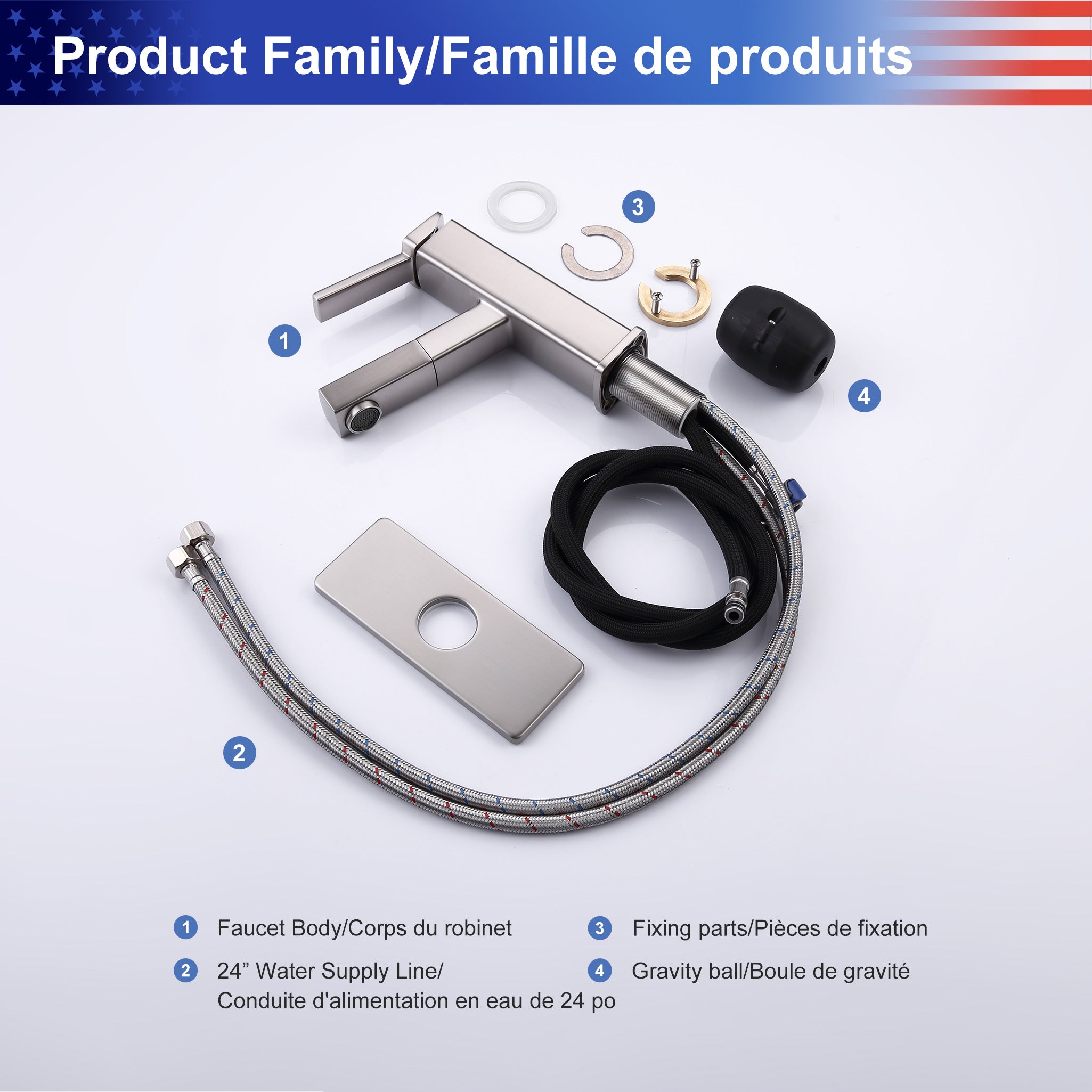 Single-Handle Pull-Out Bathroom Faucet RX5801