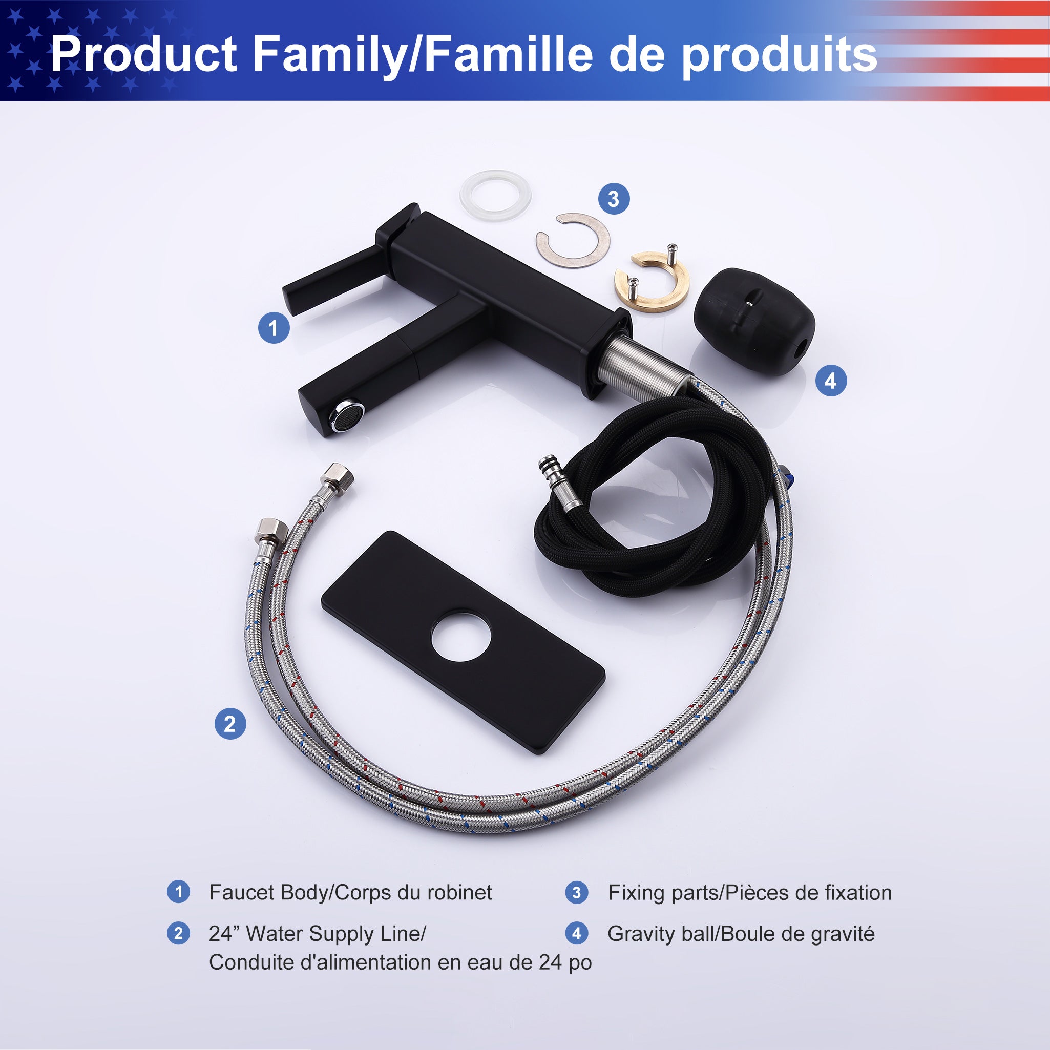 Single-Handle Pull-Out Bathroom Faucet RX5801