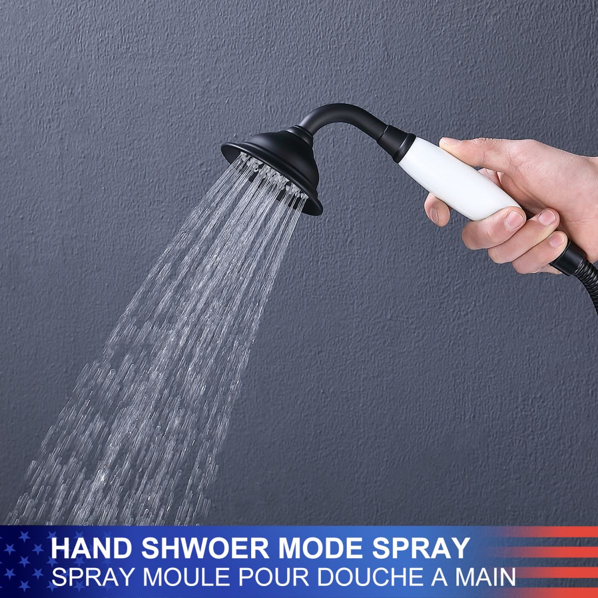 Single Handle Floor Mounted Clawfoot Tub Faucet with Handheld Shower RX8009