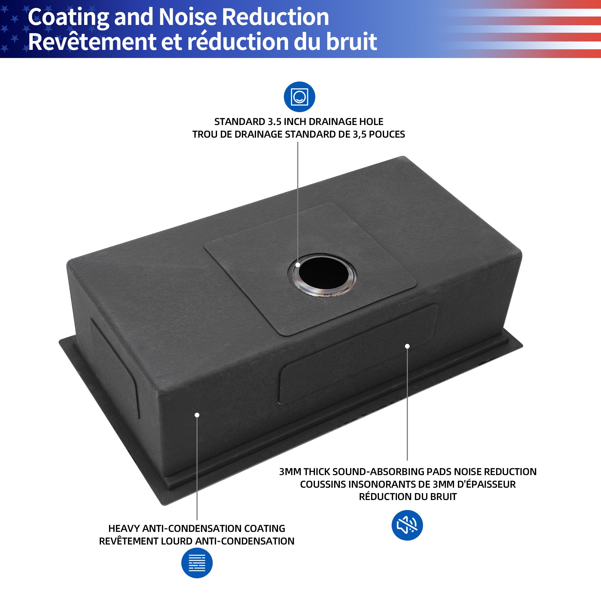 Undermount Single Bowl Stainless Steel Kitchen Sink with Workstation RX-SS29