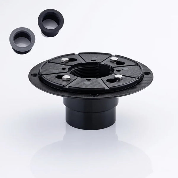 Round Black ABS Shower Drain Base RX7000