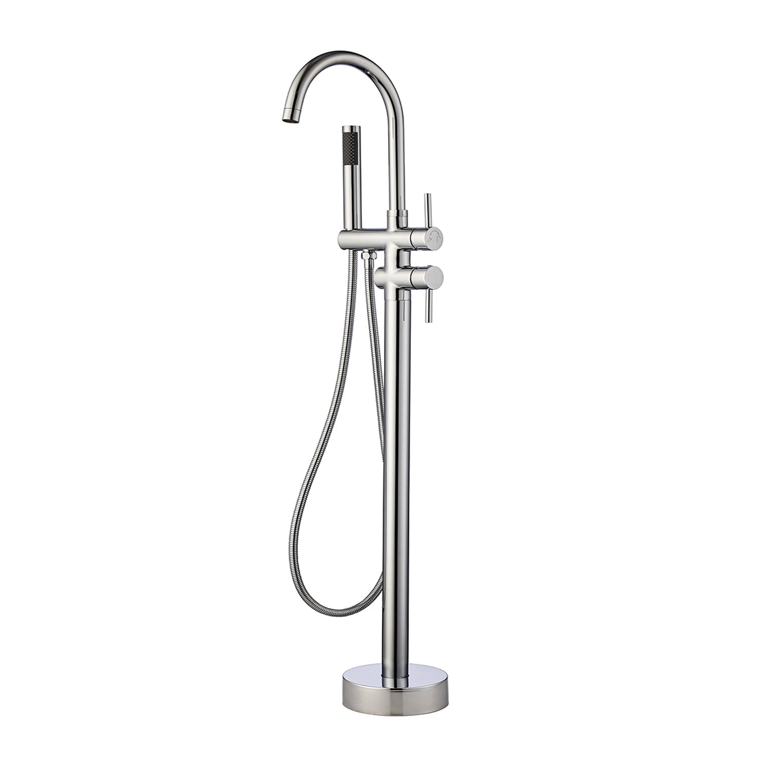 Single Handle Floor Mounted Freestanding Tub Filler with Handheld Shower RX8005