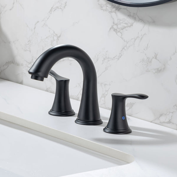  Faucet 2-handle Bathroom Faucet Matte Black 