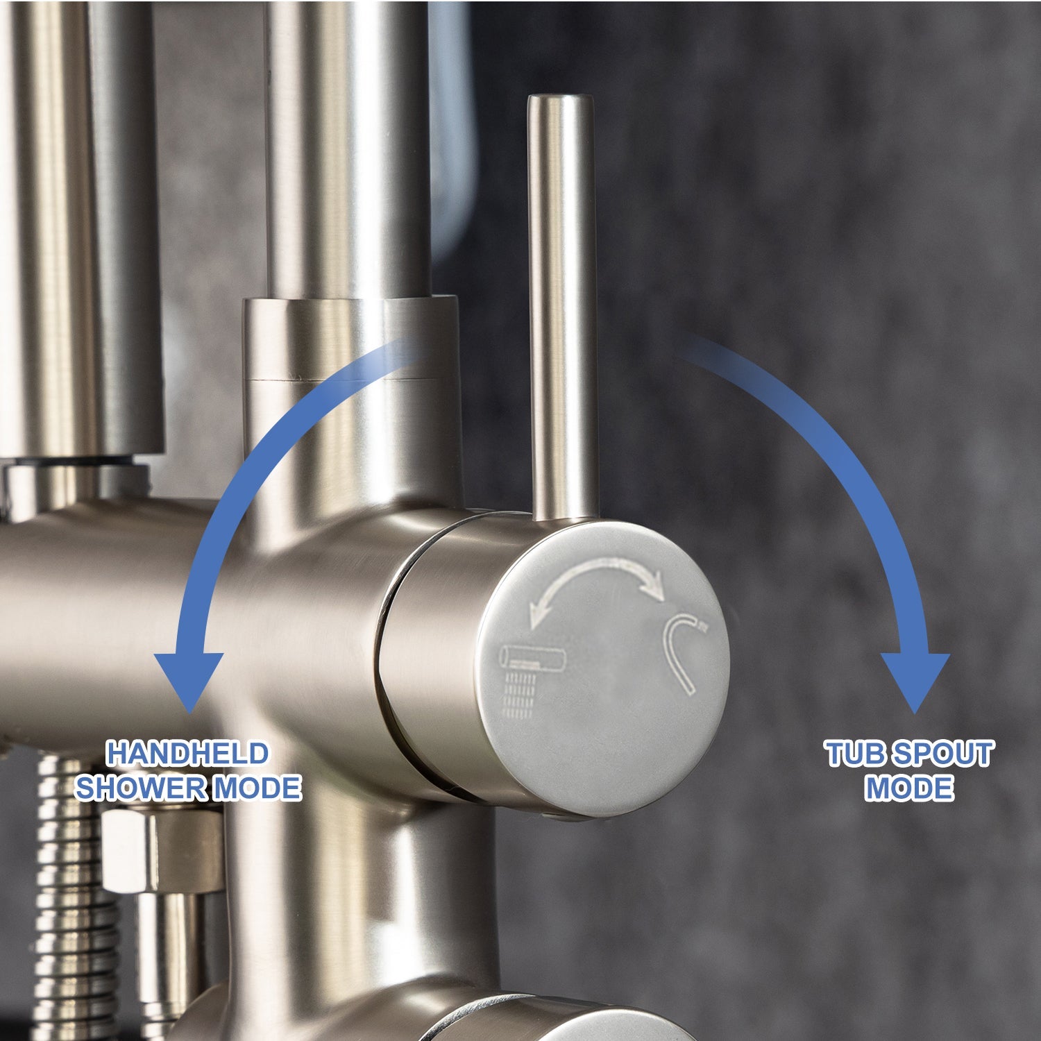 Single Handle Floor Mounted Freestanding Tub Filler with Handheld Shower RX8005