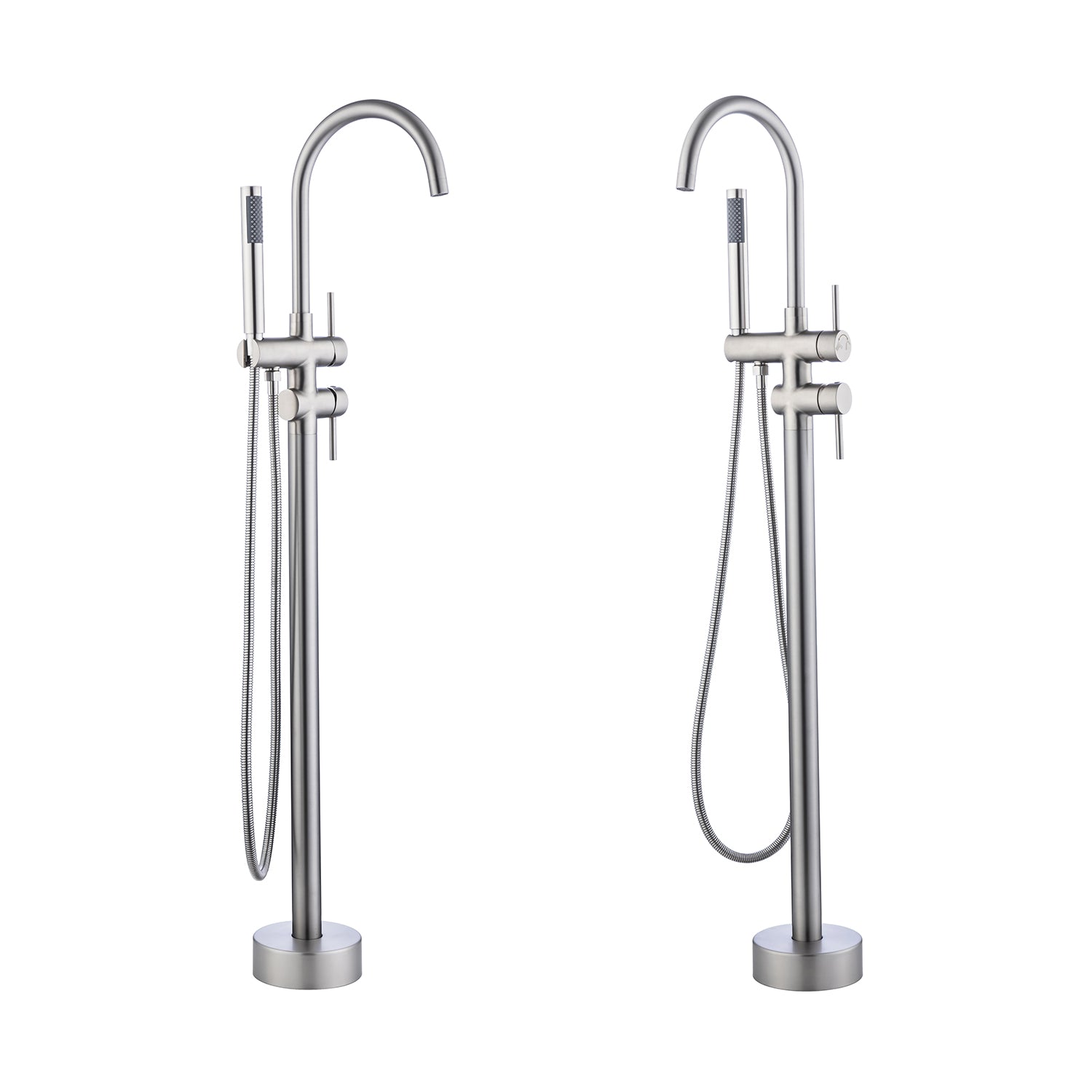 Single Handle Floor Mounted Freestanding Tub Filler with Handheld Shower RX8005