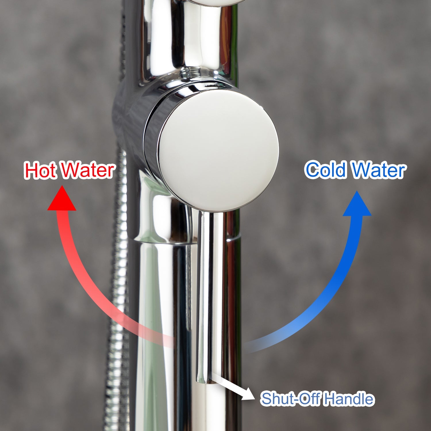 Single Handle Floor Mounted Freestanding Tub Filler with Handheld Shower RX8005