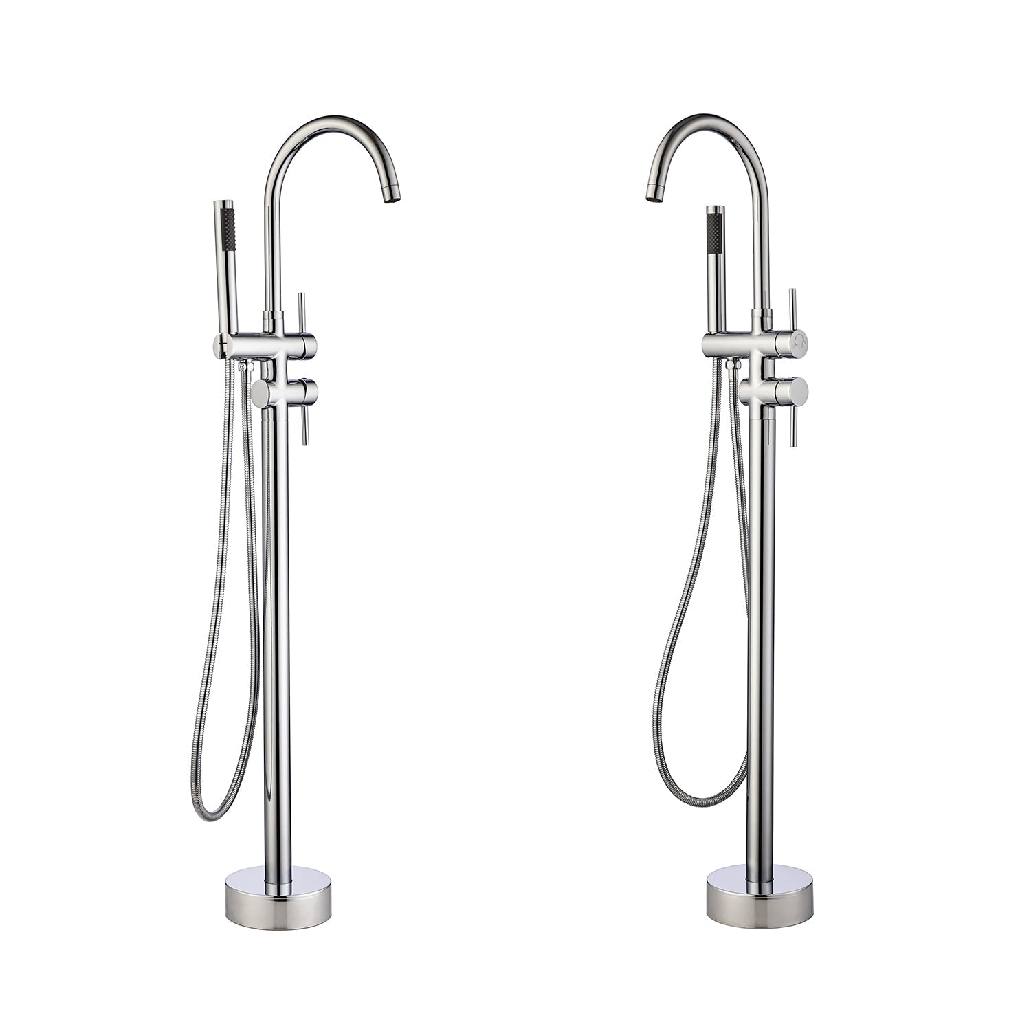 Single Handle Floor Mounted Freestanding Tub Filler with Handheld Shower RX8005