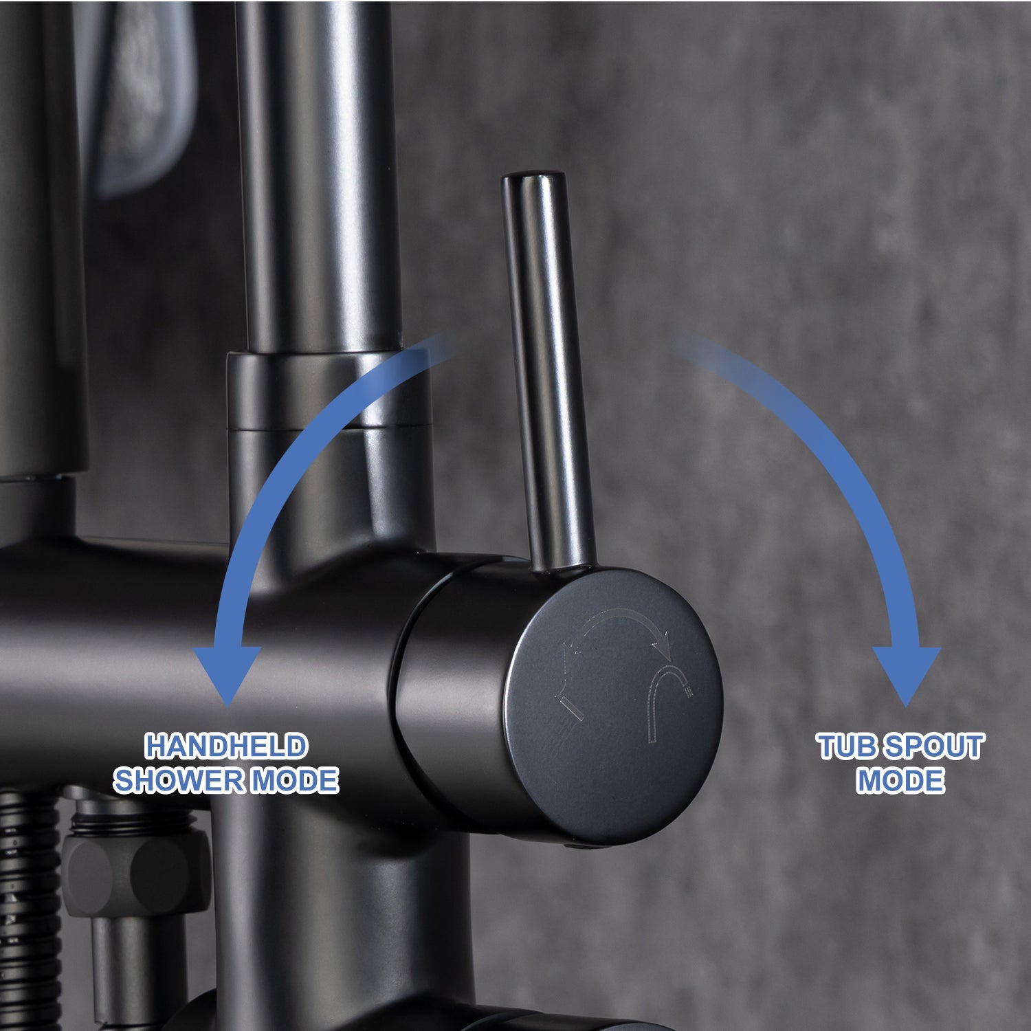 Single Handle Floor Mounted Freestanding Tub Filler with Handheld Shower RX8005