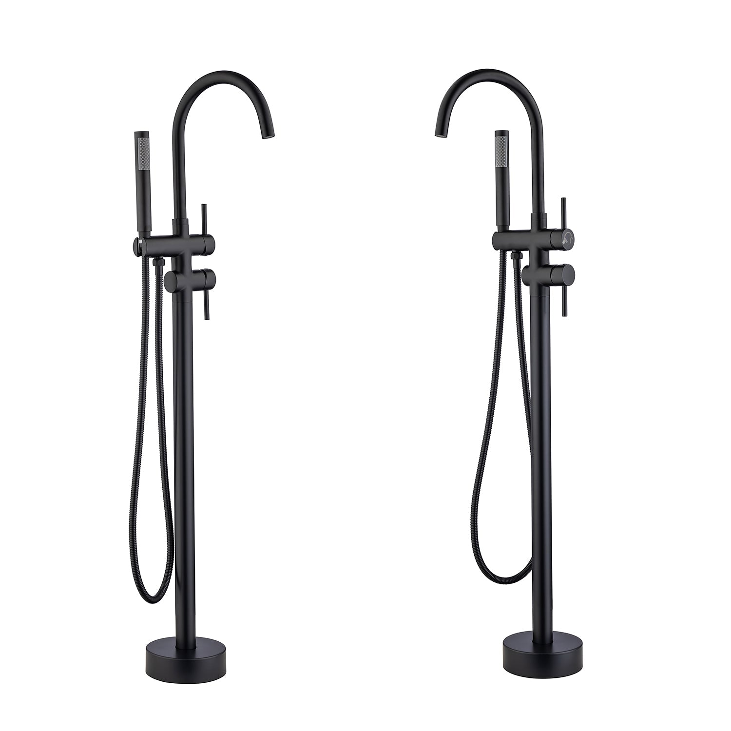 Single Handle Floor Mounted Freestanding Tub Filler with Handheld Shower RX8005