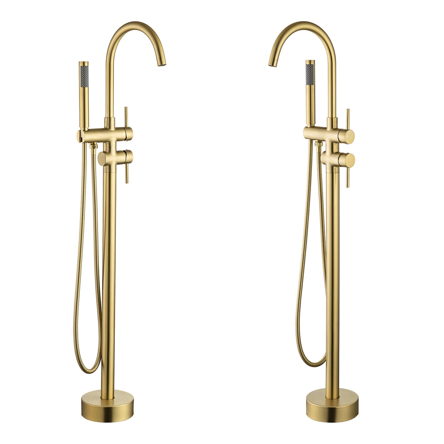 Single Handle Floor Mounted Freestanding Tub Filler with Handheld Shower RX8005