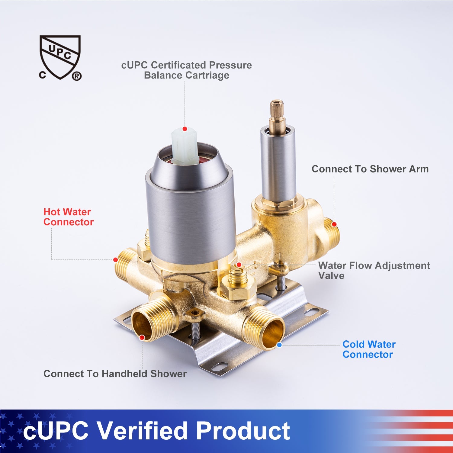 10" Shower Head 2-way Ceiling-Mount Round Shower Faucet with Rough-in Valve RX96205-10