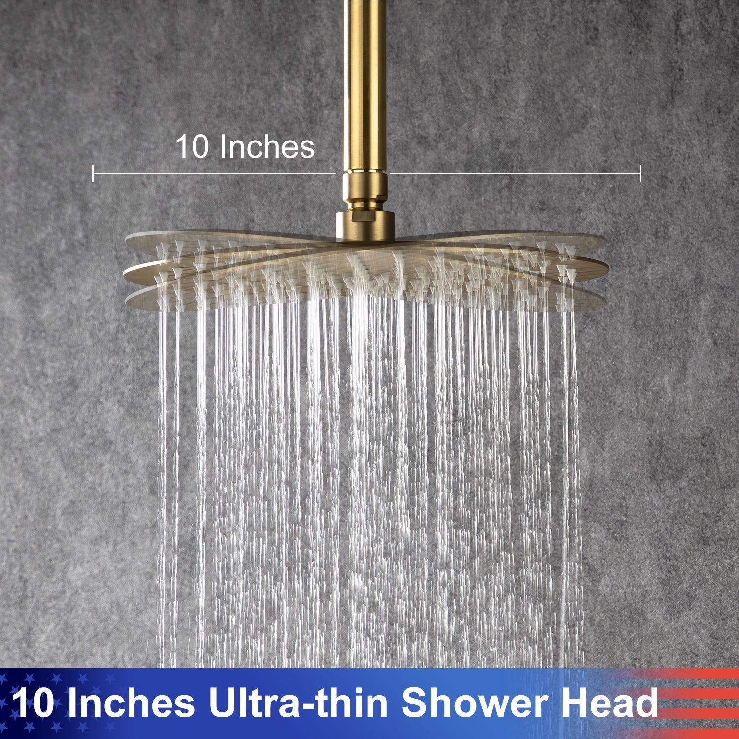 10" Shower Head 2-way Ceiling-Mount Round Shower Faucet with Rough-in Valve RX96205-10